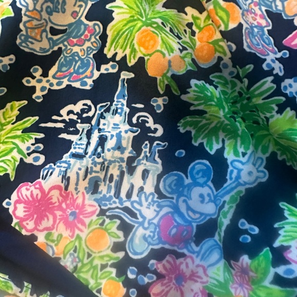 Lilly Pulitzer x Disney Floral Athletic Shorts - Navy and Multicolor - Picture 4 of 4